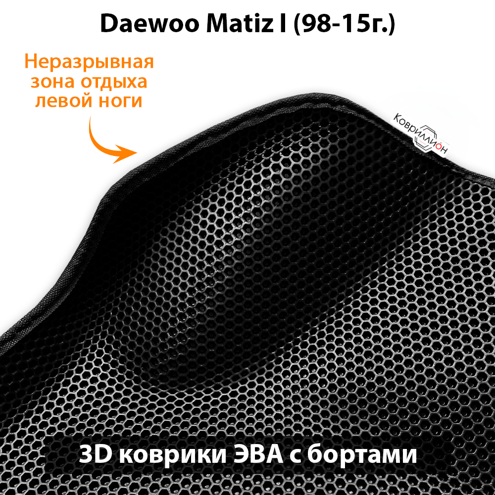 Автомобильные коврики ЭВА с бортами для Daewoo Matiz I (98-15г.)