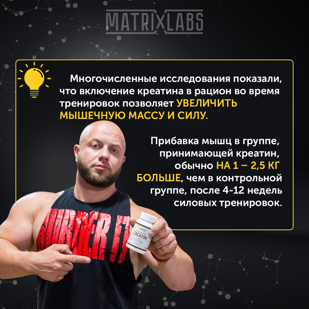 Matrix Labs Creatine 100% Monohydrate (120 капс.) [M]