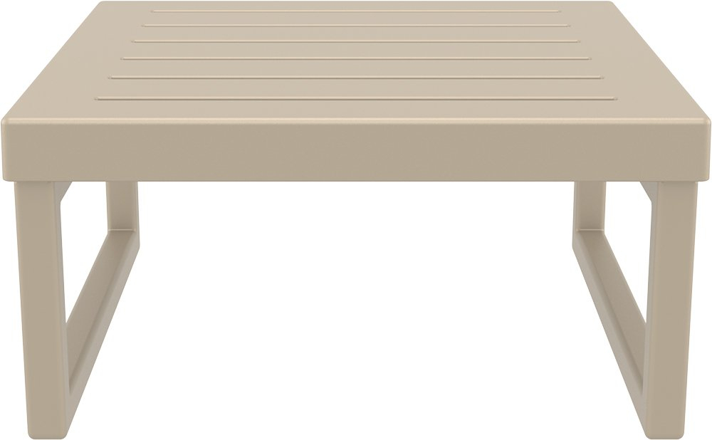 Комплект угловой пластиковой мебели Siesta Contract Mykonos, бежевый, черный