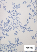 Рулонные шторы "Китайская роза цвет синий"