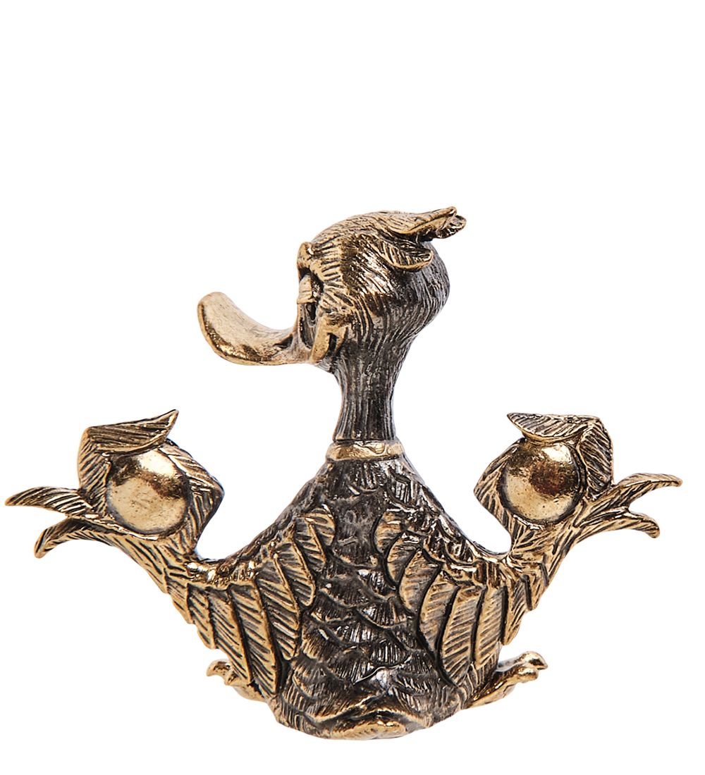 Народные промыслы AM-3181 Фигурка «Утенок» (латунь, янтарь)