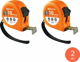 Рулетка, длина 10 м, стальная лента, ширина 25 мм, пластиковый корпус, "Гранит" TDM SQ1018-0104