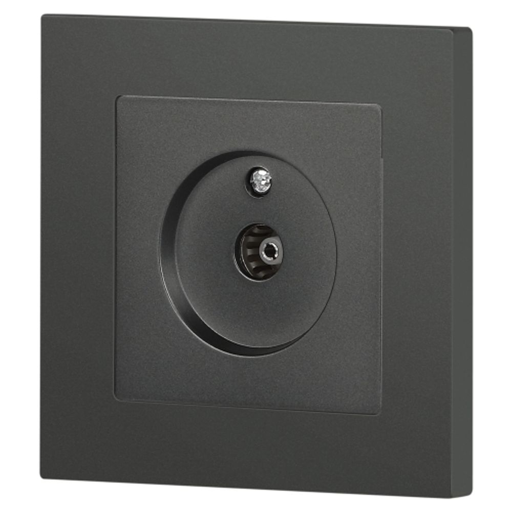 Розетка Intro Accent 6-301-07 TV одиночная, IP20, СУ, графит | Intro