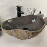 Каменная раковина из речного камня RS-05433 (52*38*15) 0862 из натурального камня