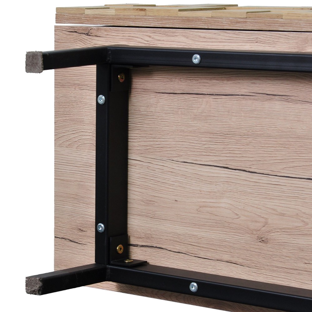 Тумба под телевизор напольная Лоред 160 см дуб, металл, ДСП