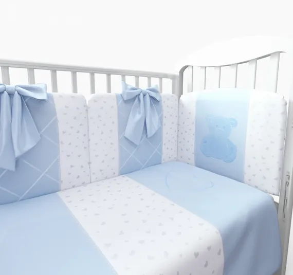 Набор в кровать для новорожденных Lollycottons Marsel, Голубой