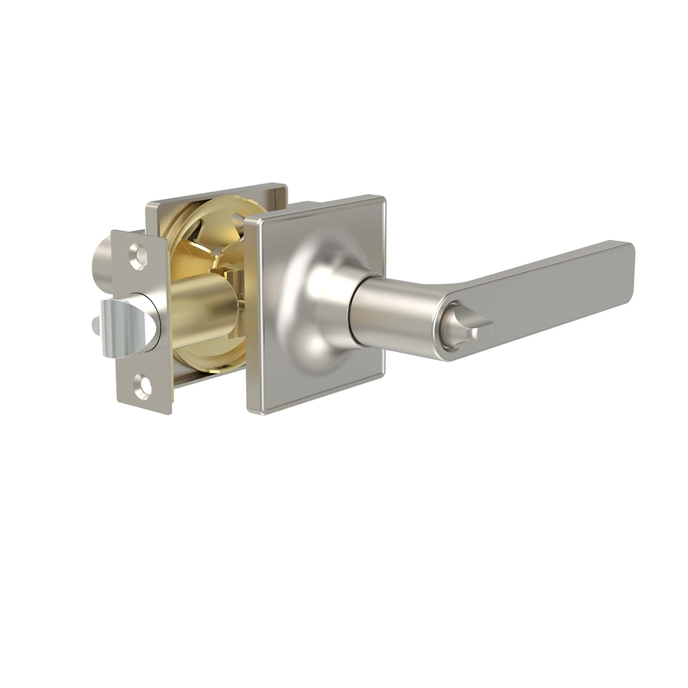 Замок ручка Никель с фиксатором DK710/BL SN-BK