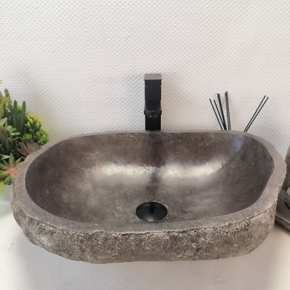 Раковина из речного камня RS63403 (53*43*15) 0123