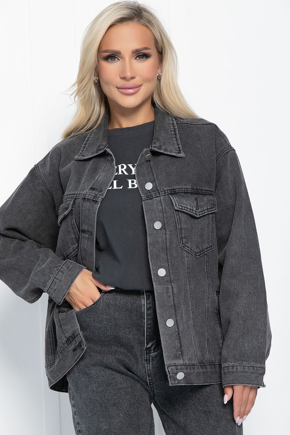 Жакет джинсовый Оклахома (серый) Б11178 LT Collection