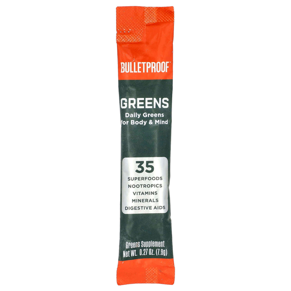 BulletProof, Зелень, 15 пакетиков по 7,9 г (0,28 унции)