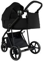 Детская коляска Roan Sol 2.0 3 в 1 с автокреслом Tutis Elo Lux EduSky Black SLL/30/T Caviar Black/Black/руч.Black