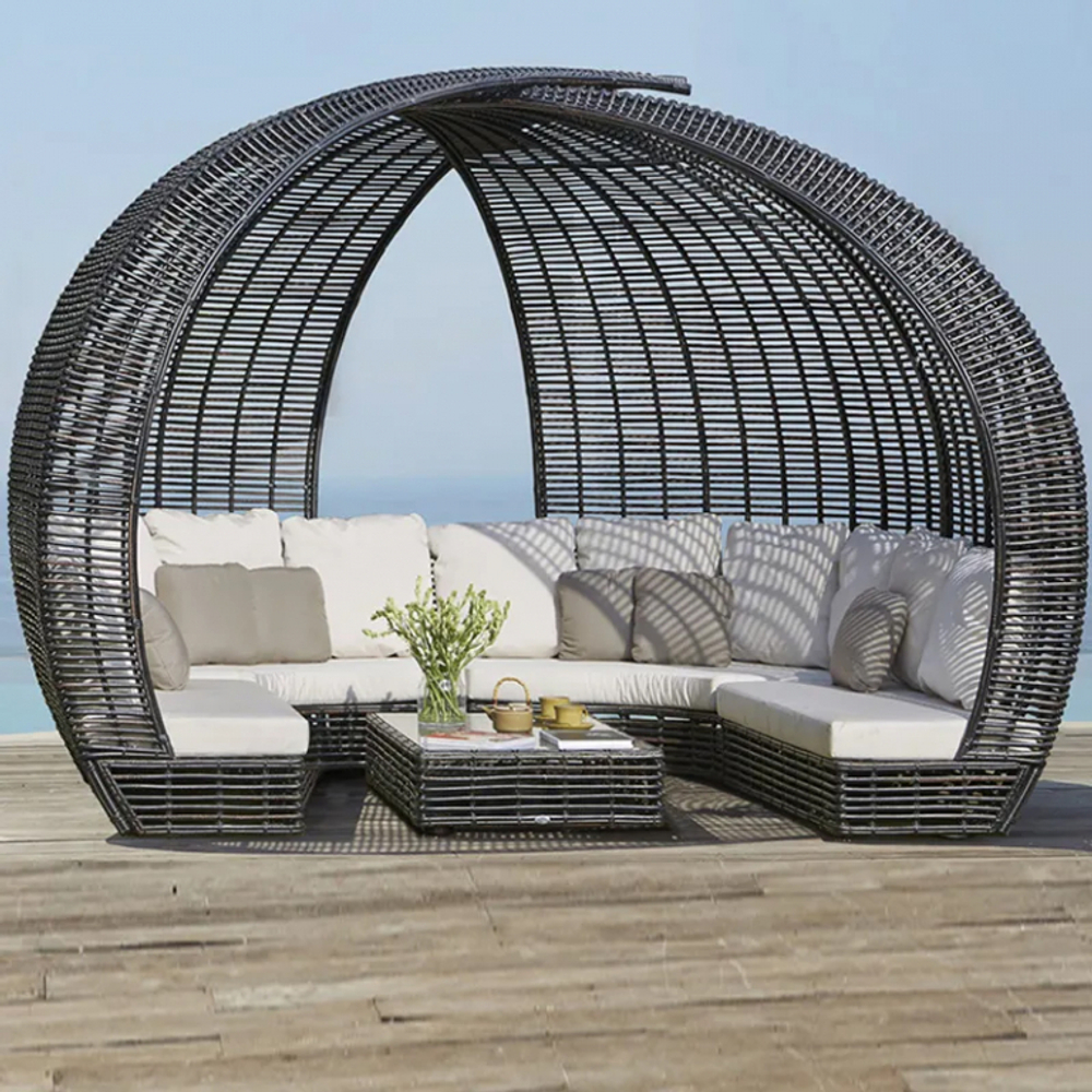 Лаунж зона плетеная со столиком Tagliamento Marino, коричневый #5