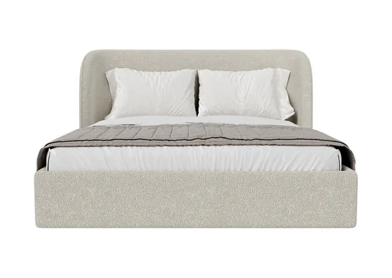 Кровать двуспальная Classic 160 см (молочный, букле)