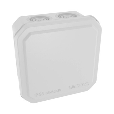 Коробка ответвительная с 8+2 кабельными вводами д.20/20мм,IP55,85х85х40мм