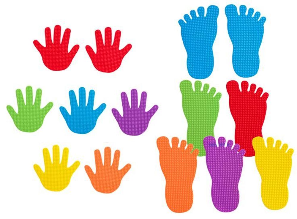 Отпечатки рук и ног. Набор следов.