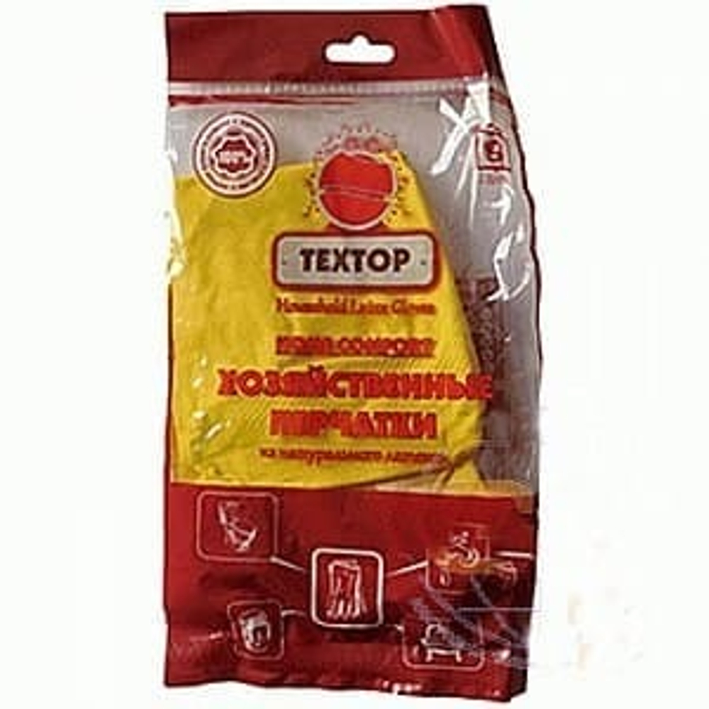 Перчатки Латекс Home comfort с х/б напыл.рез.XL ТЕХТОР 40гр. 0282