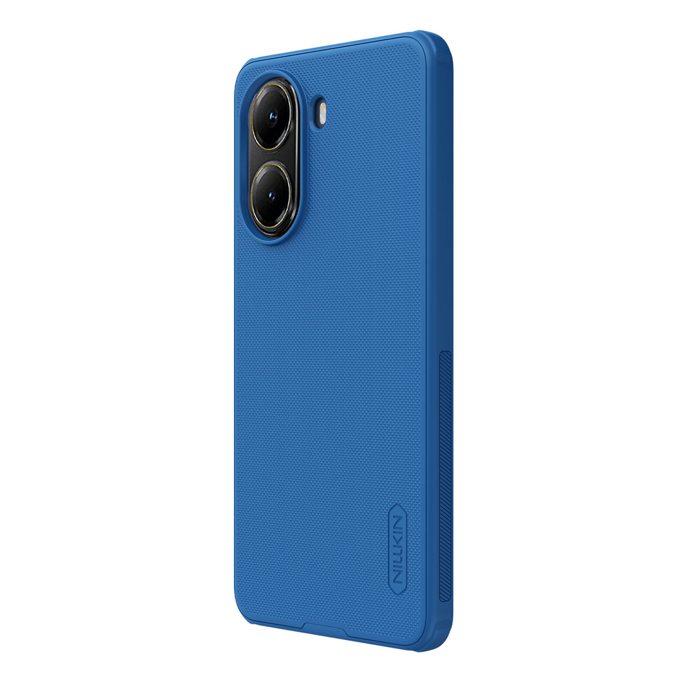 Усиленный защитный чехол синего цвета от Nillkin для Xiaomi Poco X7 Pro, серия Super Frosted Shield Pro