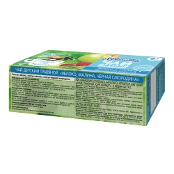 Чай Бабушкино Лукошко яблоко-малина-черная смородина с 6 месяцев