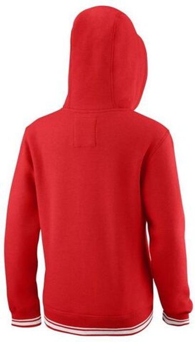 Кофта для мальчика теннисная Wilson Y Team Script FZ Hoody - wilson red