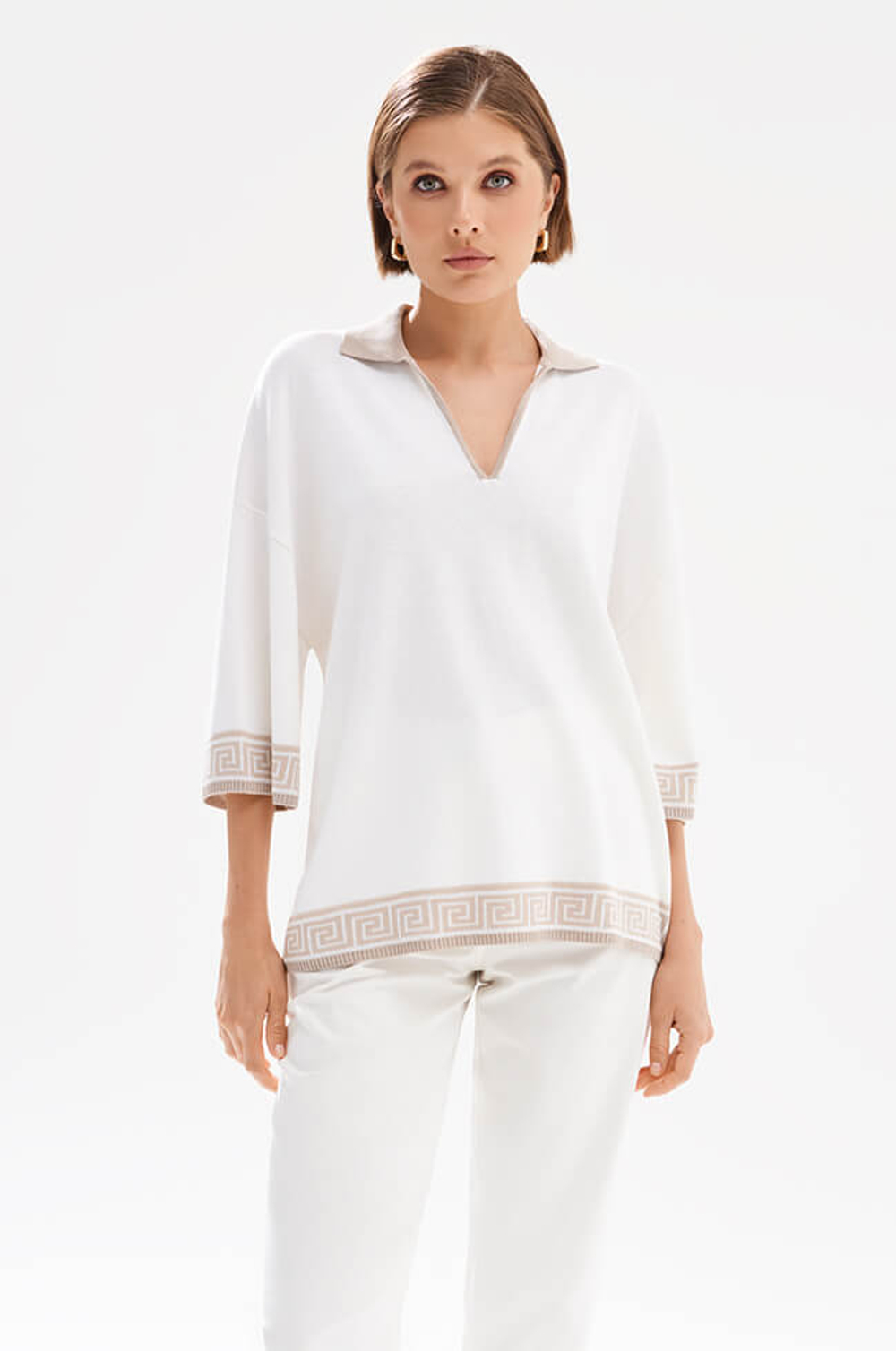 23568 Джемпер женский (молочный / бежевый)