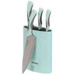 Набор ножей 6 пр, 20;20;20;12.5;9 см, нерж сталь, рук пласт, с подст, пласт, Daniks, Gusto, YW-A377B