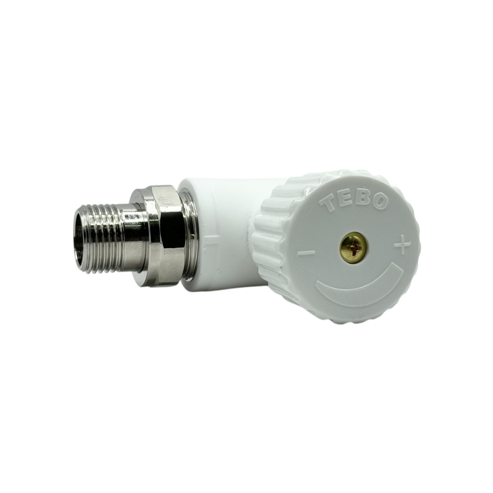 Вентиль прямой радиаторный полипропиленовый TEBO 20x1/2"