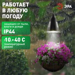 Светильник уличный ЭРА ERASF024-30 на солнечной батарее подвесной для подсветки кашпо