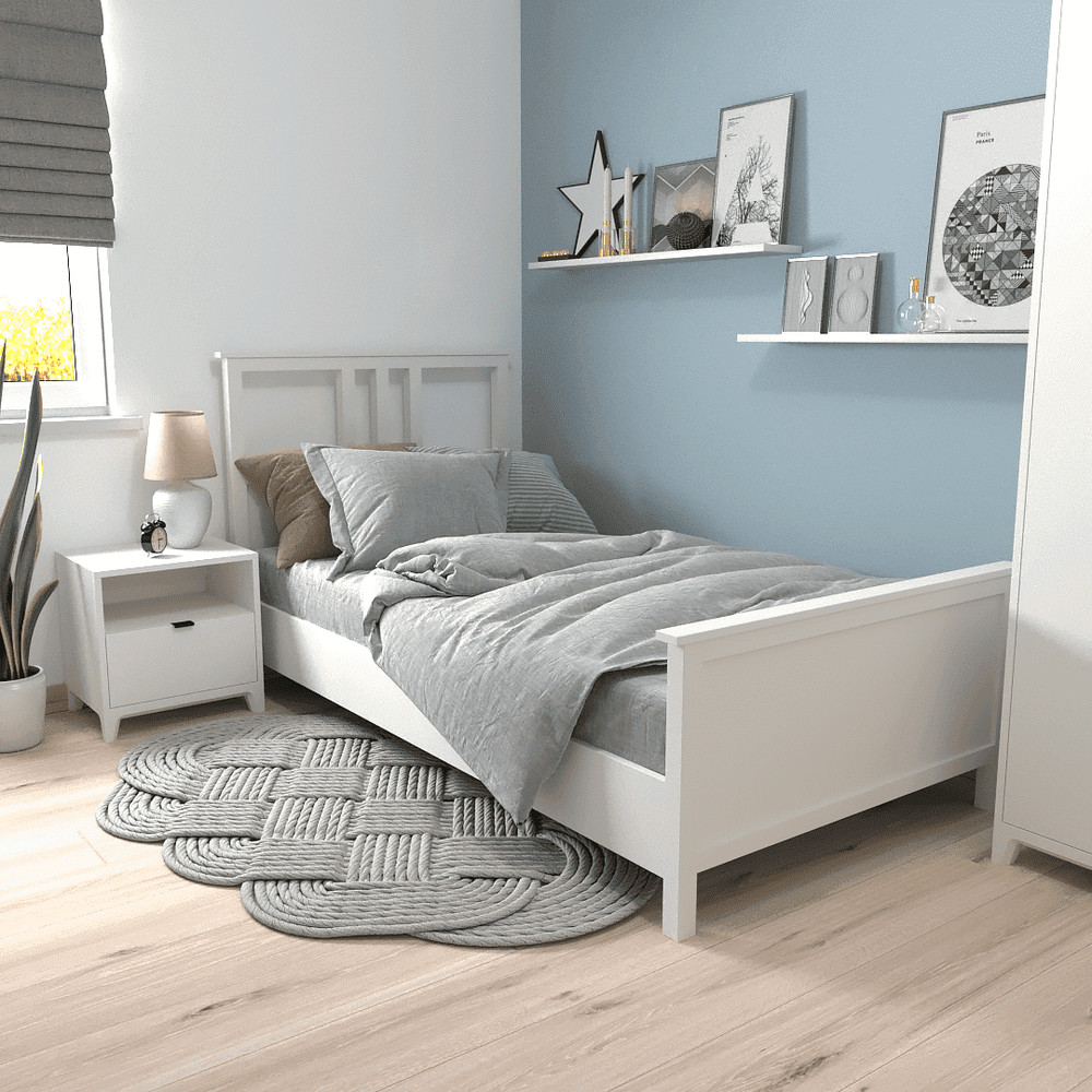 Кровать LAGOM односпальная 90х200 (белый)