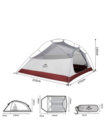 Палатка туристическая Naturehike Сloud Up 1 NH18T010-T 20D одноместная сверхлегкая с ковриком, синяя, 6927595783276