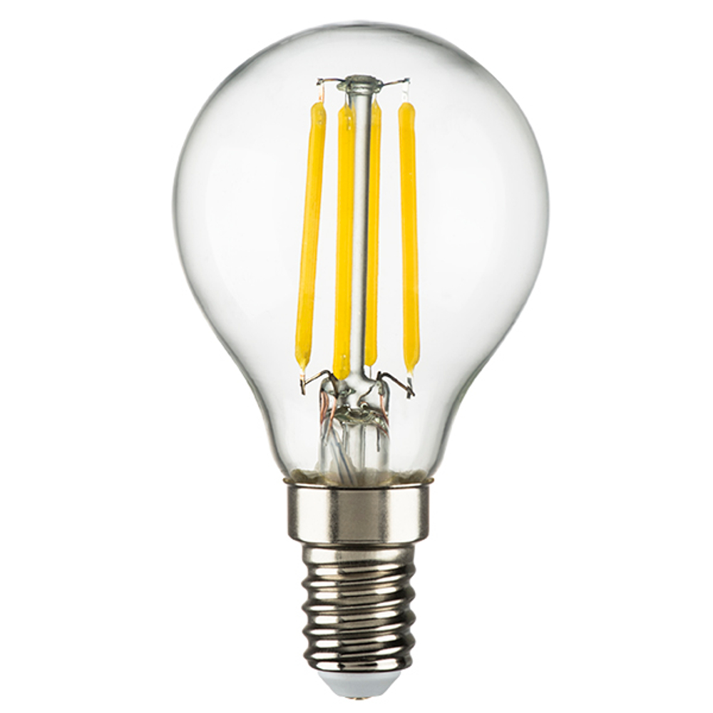 933804 Лампа энергосберегающая LED FILAMENT 220V G45 E14 6W=65W 560LM 360G CL 4000K 15000H