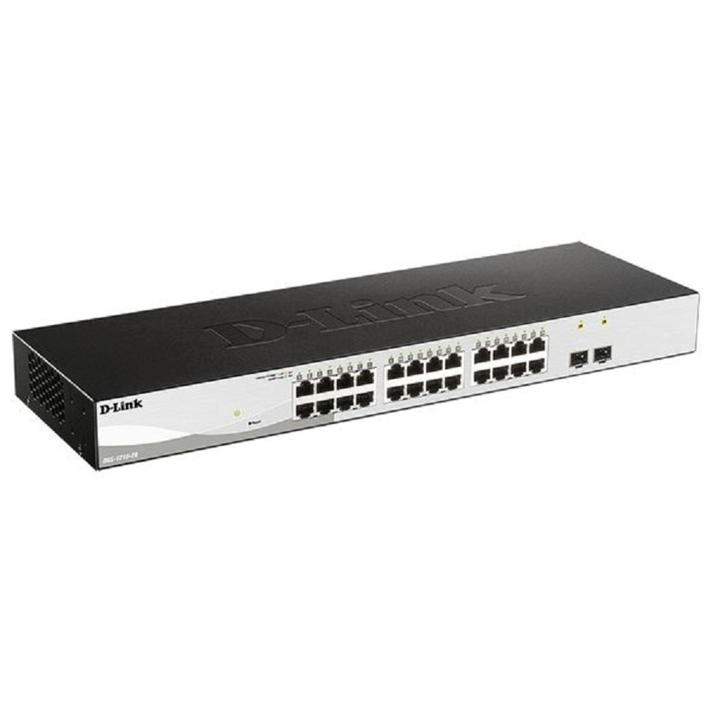 Коммутатор D-Link DGS-1210-26/FL2A Управляемый L2 коммутатор с 24 портами 10/100/1000Base-T и 2 портами 1000Base-X SFP