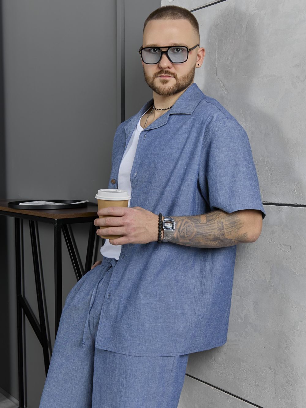 Костюм мужской Аристократ-2 Виотекс ДЖИНСОВЫЙ МЕЛАНЖ