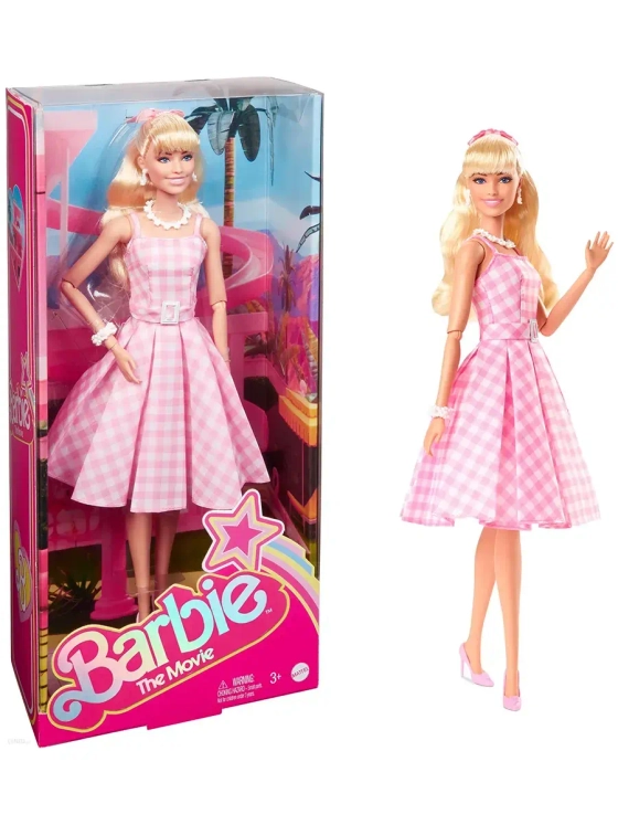 Кукла Барби The Movie Марго Робби в розовом платье HPJ96