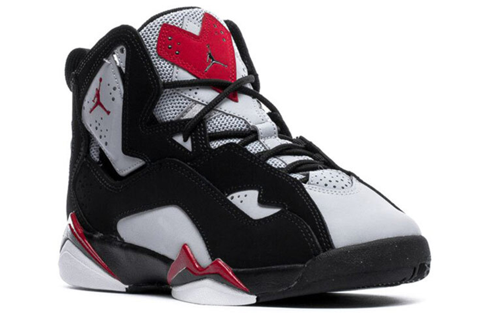 Jordan Air Jordan 7 True Flight Anti-Slip High-Rise Vintage Basketball Shoes GS Black Red