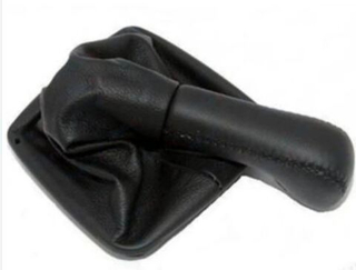 Ручка КПП с кожаным чехлом 2170 с рамкой черная 10530