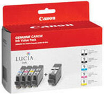 Canon PGI-9 MBK/PC/PM/R/G Подлинный Зеленый, Матовый черный, Фотографический голубой, Фотографическая маджента, Красный Мультипак 5 шт 1033B013