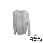 VIVIENNE WESTWOOD RED LABEL ЛОНГСЛИВ БЕЛЫЙ С АППЛИКАЦИЕЙ ВИДЕ ЛОГОТИПА БРЕНДА
