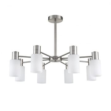 Люстра на штанге 8*E14 8099/8C никель/ белый Mave Lumion