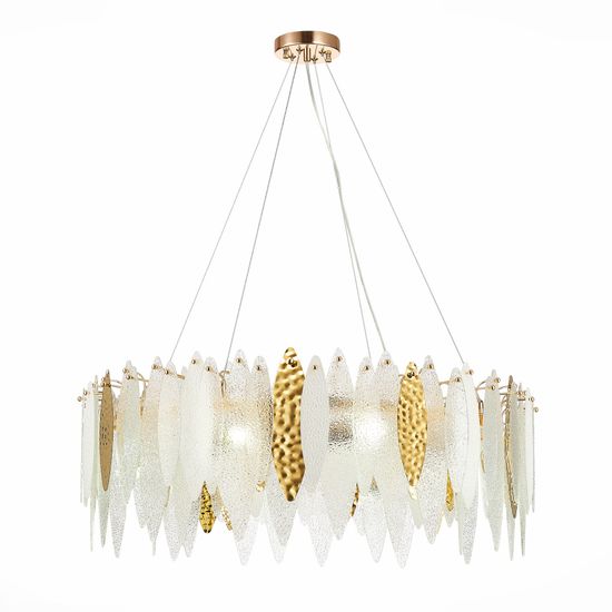 SL1224.203.10 Люстра подвесная ST-Luce Золотистый/Прозрачный, Белый E14 10*60W LASTRA