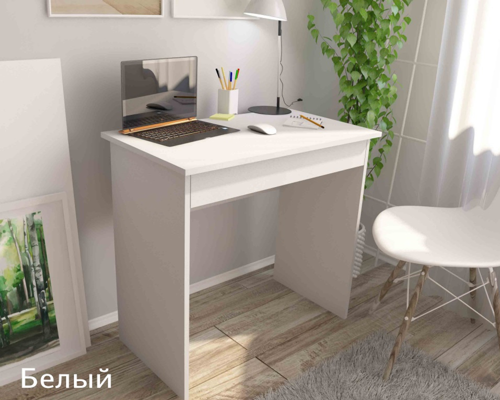 Стол компьютерный, белый