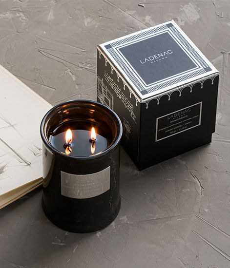 Cuir de Medicis, свеча в мраморе Rinascimento collection, Ladenac Milano