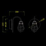 Настенный светильник Crystal rock gold