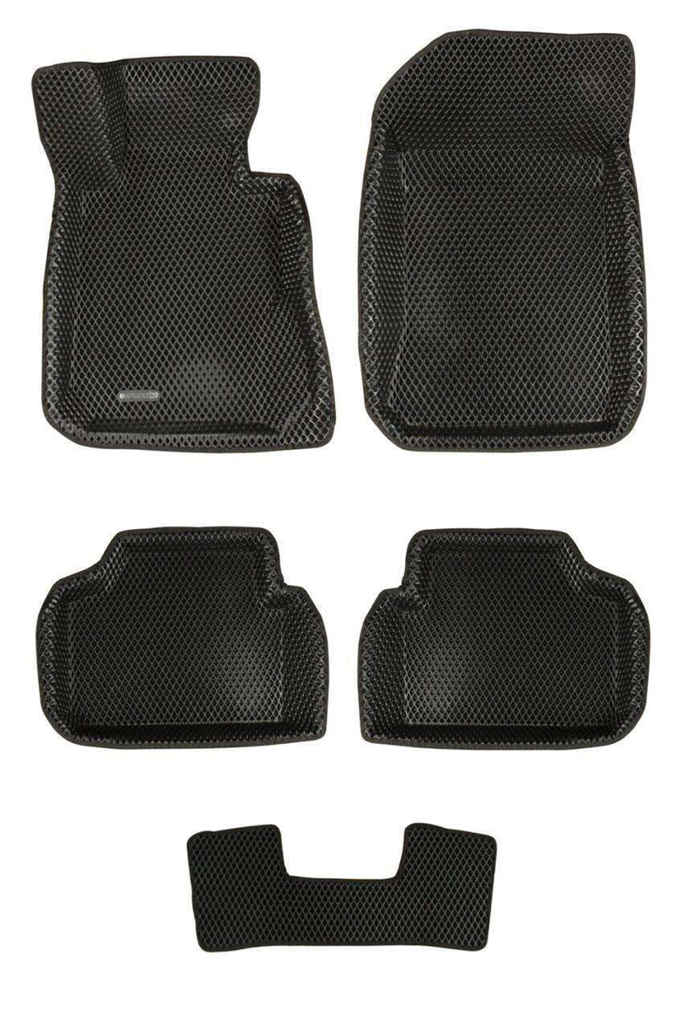 Коврики салона для BMW X1 (E84) (2009-2015) Euromat 3D EVA черные Арт EM3DEVA-001208