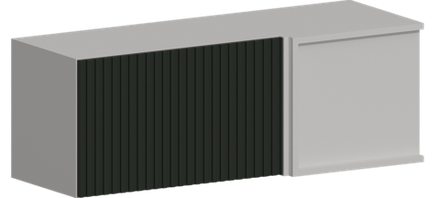 Кухня Модуль ШВУГ 1000 Графит / Насыщенно-зеленый