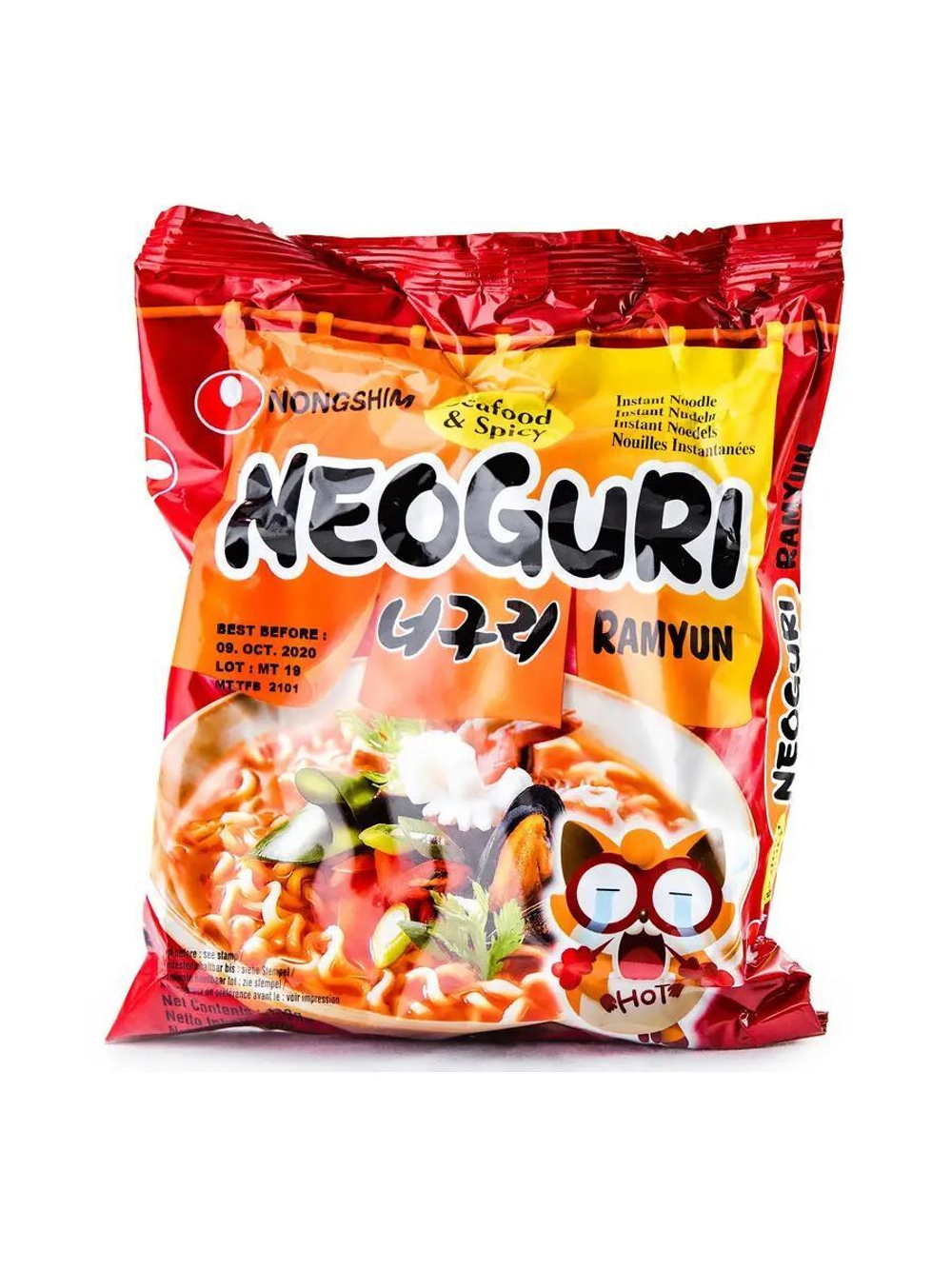 Лапша Nongshim Neoguri со вкусом морепродуктов острая 120 г