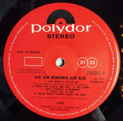 Винтажная виниловая пластинка LP Slade Old New Borrowed And Blue (UK 1974)