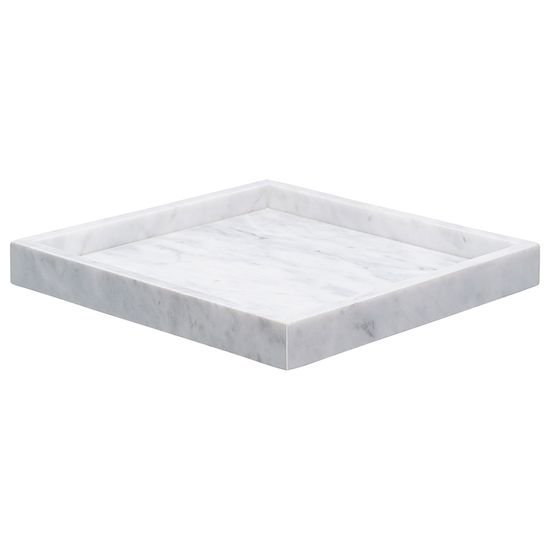 Поднос marm, 25х25 см, белый мрамор