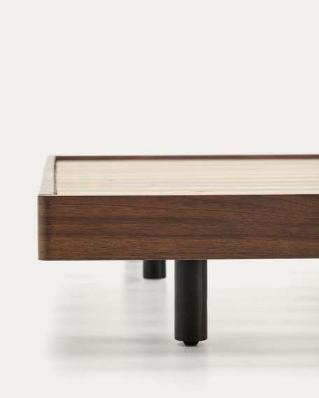 Основание кровати Norlen из орехового шпона с темной отделкой для матраса 180 x 200