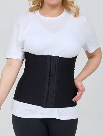 Утягивающий пояс-корсет с рисунком в виде сот (Размер: M) (Цвет: кофейный)