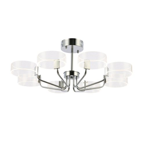 SLE283102-08 Светильник потолочный Хром/Белый LED 8*8W 3000K SOLLA